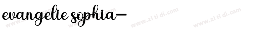 evangelie sophia字体转换